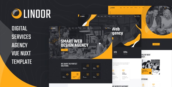 Download Linoor v1.0 – Vue Nuxt Digital Agency Services Template | Free Nulled Scripts