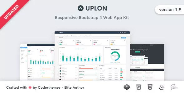 Uplon v1.9 - Responsive Bootstrap 4 Web App Kit