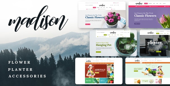 Madison v1.2 - Flowers, Plant, Beauty, Gardening tools, Food store, Nursery Shopify Theme