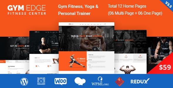 Gym Edge v3.5 - Gym Fitness WordPress Theme