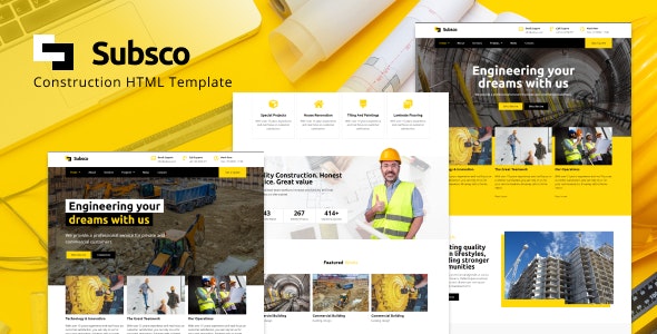 Subsco v1.0 - Construction HTML Template