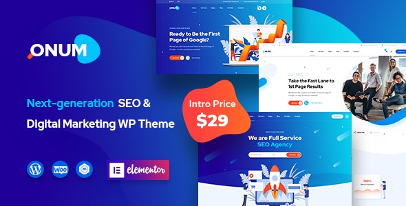 Onum v1.1.6 - SEO & Marketing Elementor WordPress Theme