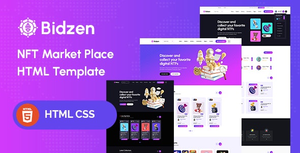 Bidzen v1.0 - NFT Marketplace HTML Template