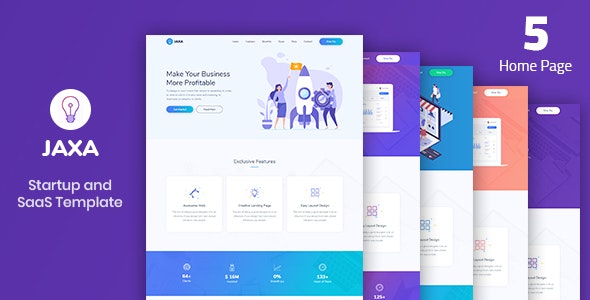 Jaxa v1.0 - Startup and SaaS Template