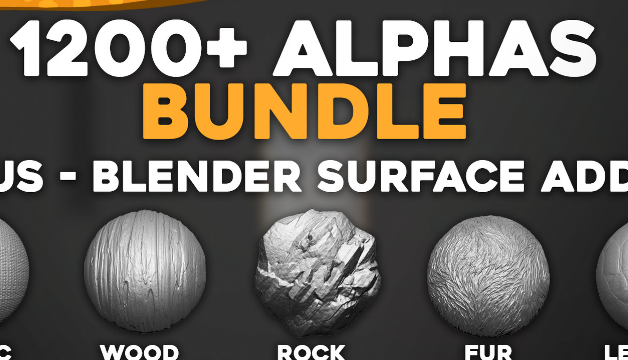 Download ArtStation – 1200+ Alphas Bundle Zbrush, Blender Addon Crack