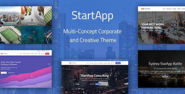 StartApp v1.4.4 - Multi-Concept Corporate And Creative Theme