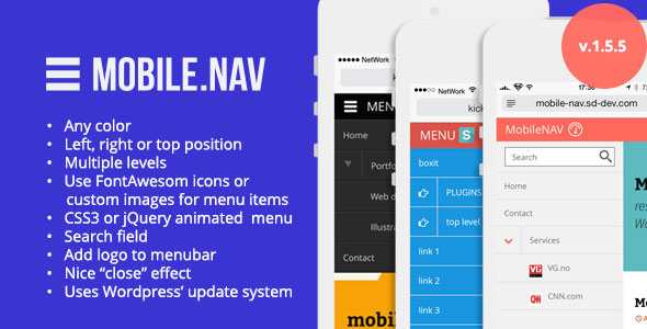 Download MOBILE.NAV v1.5.3 – Responsive menu wordpress plugin | Free Nulled Scripts