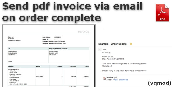 Download Opencart Send pdf invoice via email on order Complete | Free Nulled Scripts