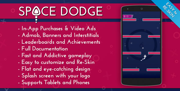 Download Space Dodge – Admob + IAP + Leaderboards | Free Nulled Scripts