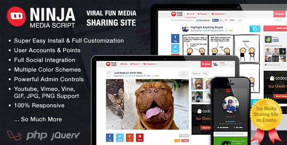 Download Ninja Media Script v1.5.1 – Viral Fun Media Sharing Site | Free Nulled Scripts