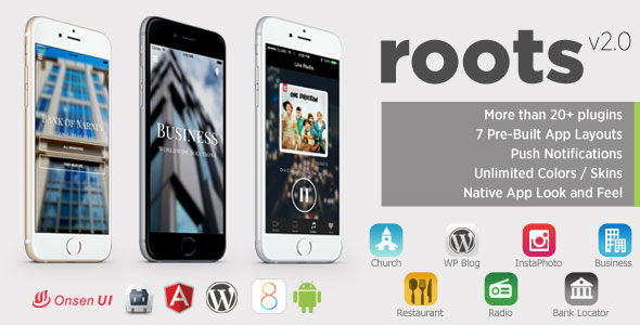 Download Roots – PhoneGap/Cordova Multi-Purpose Hybrid App | Free Nulled Scripts