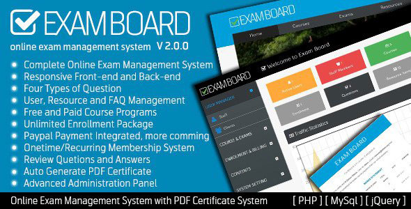 Download Exam Board – Online Exam Management System | Free Nulled Scripts