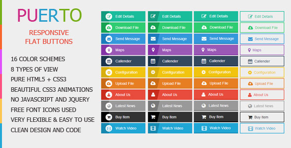 Download Puerto – Responsive Flat Buttons | Free Nulled Scripts