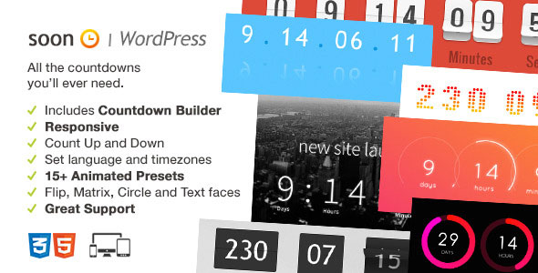 Download Soon Countdown Pack, Responsive WordPress Plugin | Free Nulled Scripts
