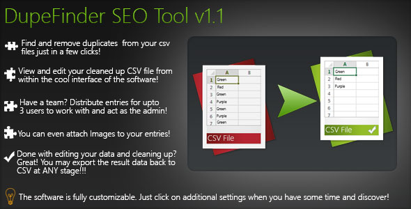 Duplicate Finder SEO Tool (CSV To MySQL)