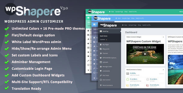 Download WordPress Admin Theme – WPShapere v3.0 | Free Nulled Scripts