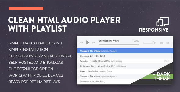Download Clean HTML Audio Player with Playlist | Free Nulled Scripts