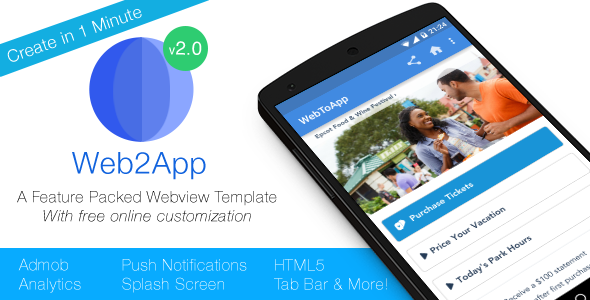 Download Web2App – Quickest Feature-Rich Android Webview | Free Nulled Scripts
