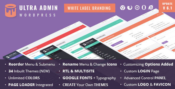 Ultra WordPress Admin Theme v11.2