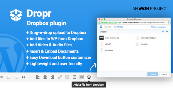 Download Dropr – Dropbox Integration plugin for WordPress | Free Nulled Scripts