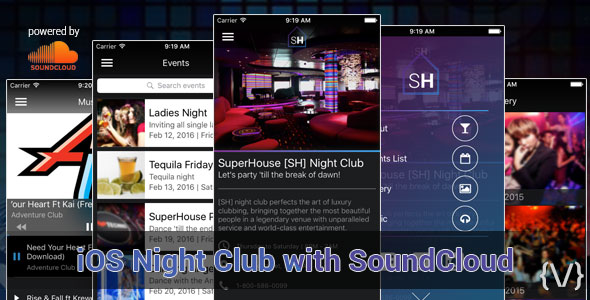 Download iOS Night Club/Bar with SoundCloud | Free Nulled Scripts