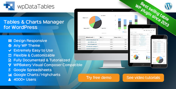 Download wpDataTables v1.6.1 – Tables and Charts Manager for WordPress | Free Nulled Scripts