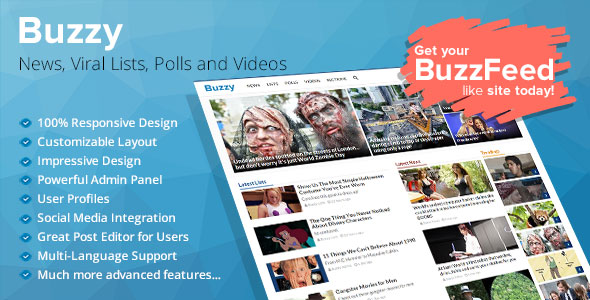 Buzzy v4.6.0 - News, Viral Lists, Polls and Videos - nulled