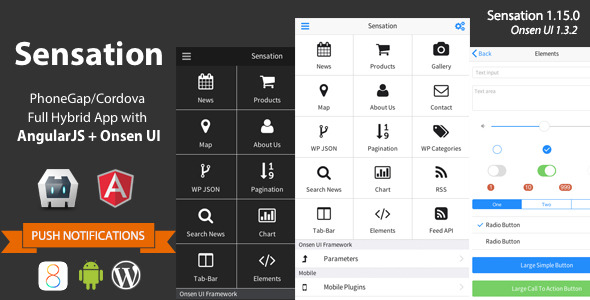 Download Sensation v1.15.0 – PhoneGap / Cordova Full Hybrid App | Free Nulled Scripts