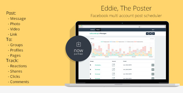 Download Eddie, The Poster | Facebook multi account post scheduler | Free Nulled Scripts
