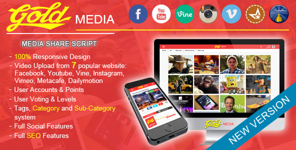 Download Gold MEDIA v2.0 | Free Nulled Scripts