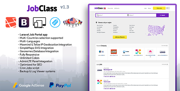 Download JobClass v1.3 – Geolocalized Job Portal Script | Free Nulled Scripts