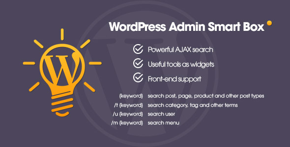 Download WP Admin Smart Box – Powerful AJAX search & tools for WordPress backend | Free Nulled Scripts
