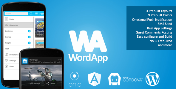 Download WordApp – PhoneGap/Cordova WordPress Hybrid App | Free Nulled Scripts