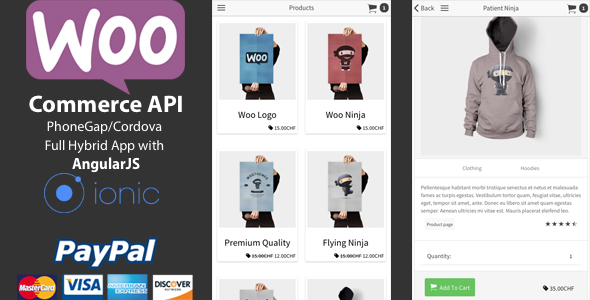Download Ionic WooCommerce API v1.5.0 – PhoneGap / Cordova Full Hybrid App | Free Nulled Scripts