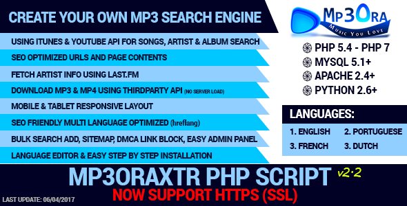 Mp3OraXtr v2.2 - PHP Mp3 Search Engine