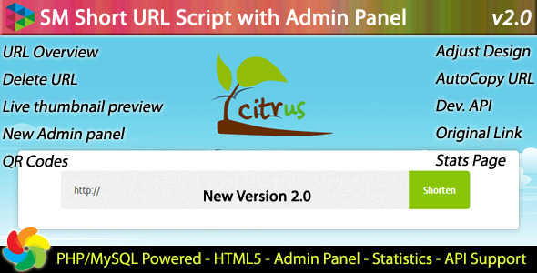 SM Short URL Script with Admin panel v2.5