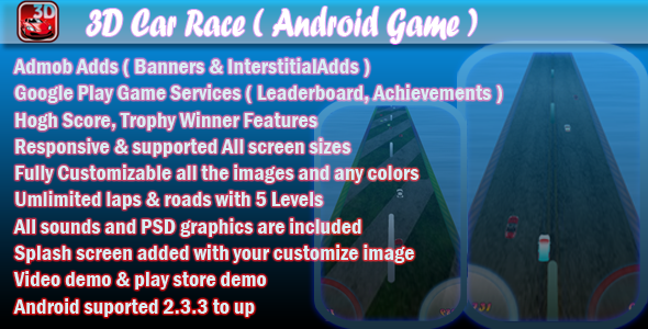 Download 3D Car Race + Leaderboard + Achievement + Admob | Free Nulled Scripts