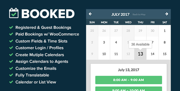 Booked v2.0.8 - Appointment Booking for WordPress