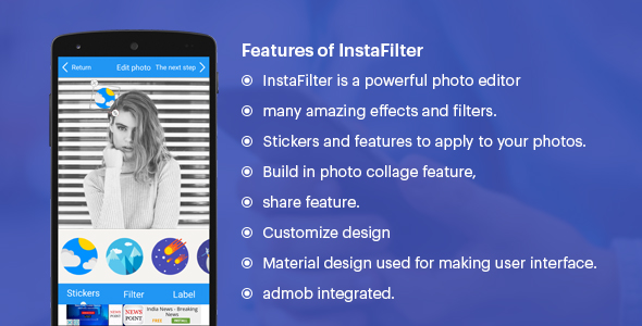 Download Insta Filter (Fun with Photos & Stickers + Admob) | Free Nulled Scripts