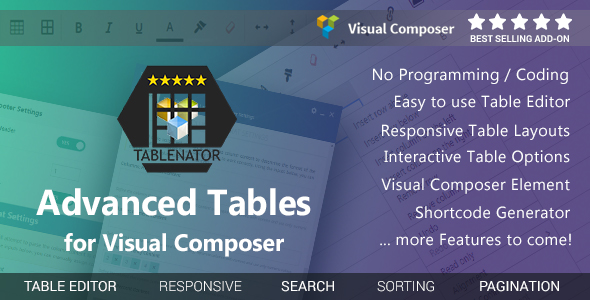Download Tablenator v1.2.1 – Advanced Tables for Visual Composer | Free Nulled Scripts