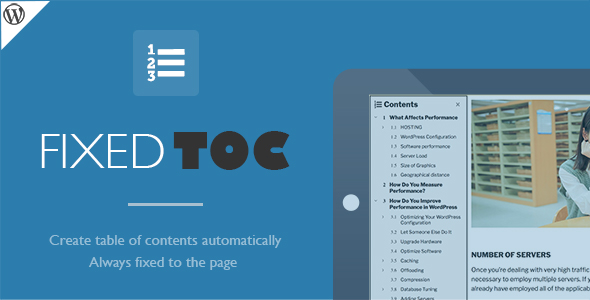 Download Fixed TOC v3.1.0 – table of contents for WordPress plugin | Free Nulled Scripts