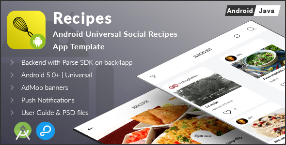 Download Recipes – Android Universal Social Recipes App Template | Free Nulled Scripts