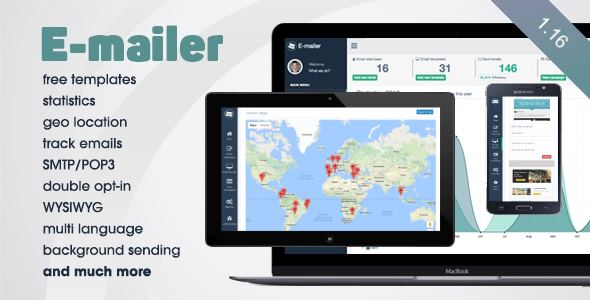 Download E-mailer v1.16 – Newsletter & Mailing System with Analytics + GEO location | Free Nulled Scripts