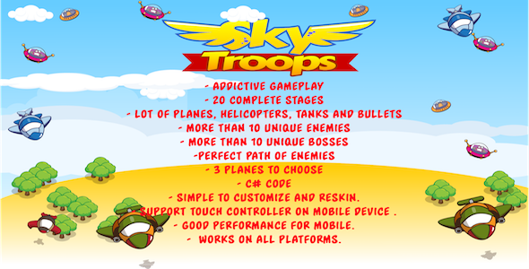 Download Sky Troops (Unity Portrait Plane Shooter) | Free Nulled Scripts