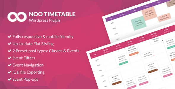 Noo Timetable v2.2.0 - Responsive Calendar & Auto Sync