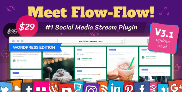 Flow-Flow v3.2.2.3 - WordPress Social Stream Plugin