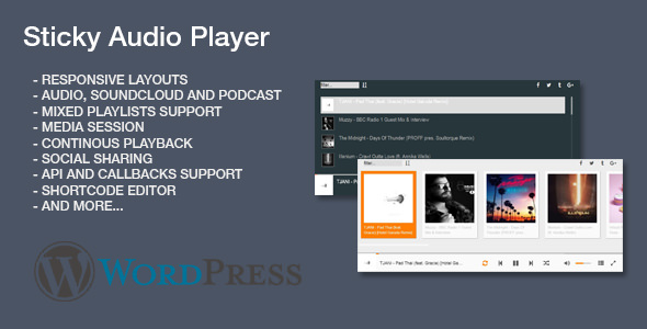 Sticky Audio Player for Wordpress v1.1