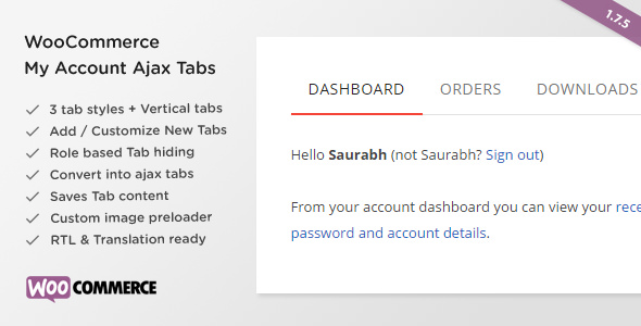 SS WooCommerce Myaccount Ajax Tabs v1.7.4