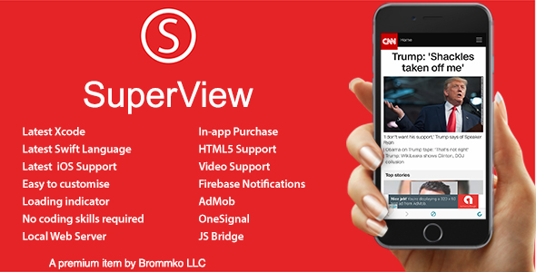 Download SuperView v2.1.0 – WebView App for iOS with Push Notification, AdMob, In-app Purchase | Free Nulled Scripts