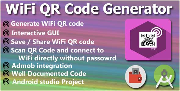 Download WiFi QR Code Generator & Scanner +Android Studio +AdMob | Free Nulled Scripts